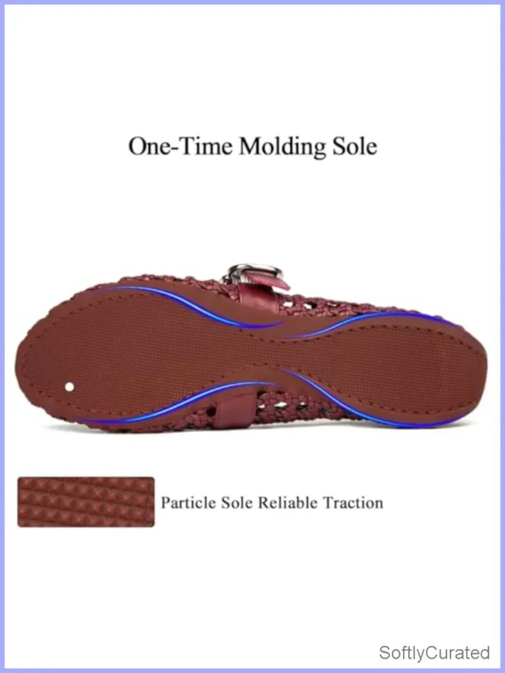 Woven Mesh Ballet Flats Mary Jane Buckle Strap Round Toe Women's Dressy Casual